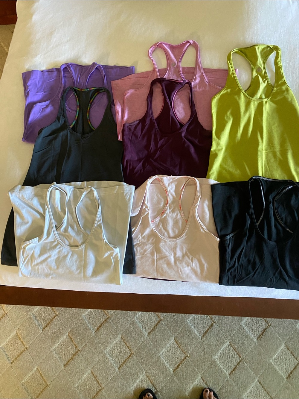 Lululemon Cool racer back tank top- asstd colours. Sold as bundle